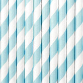 Sky-Blue Striped Straws 10pk